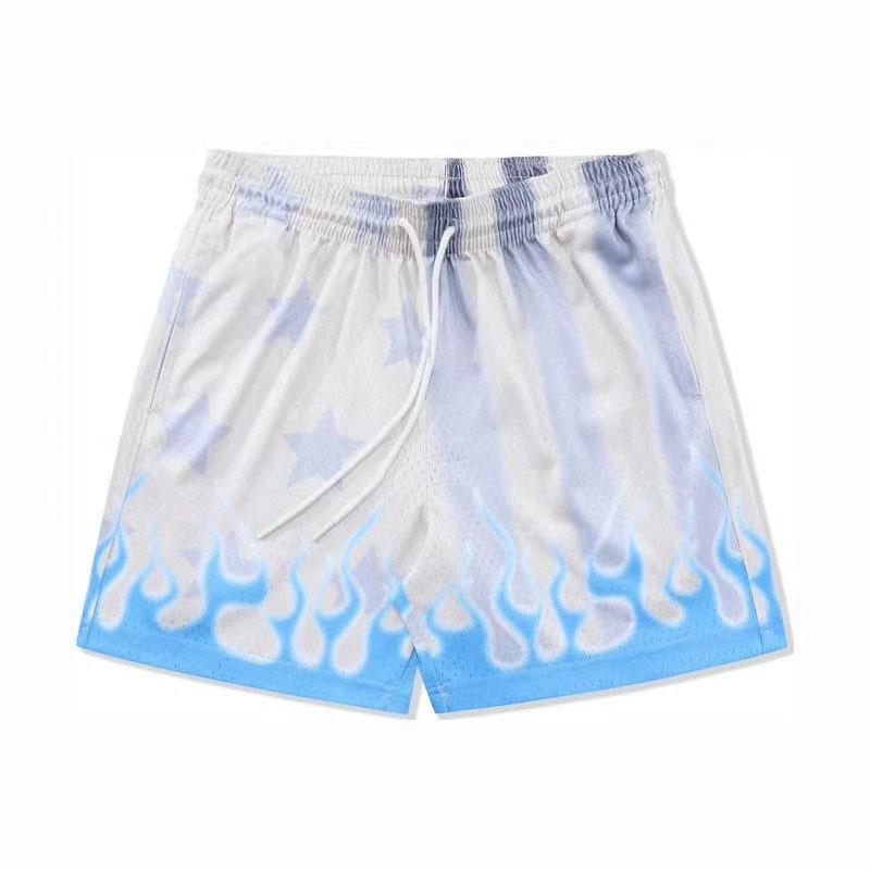 Shorts | Guys  Street Life Striped & Fire Print Drawstring Waist Shorts Clothing Guys