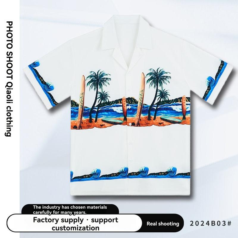 Shirts | Guys  Street Life Street Style Letter Printed Short Sleeve Shirt, Suitable For Daily Wear In Spring And Summer Clothing Guys